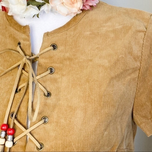 Romeo & juliet corduroy midi short sleeves dress - Picture 4 of 6